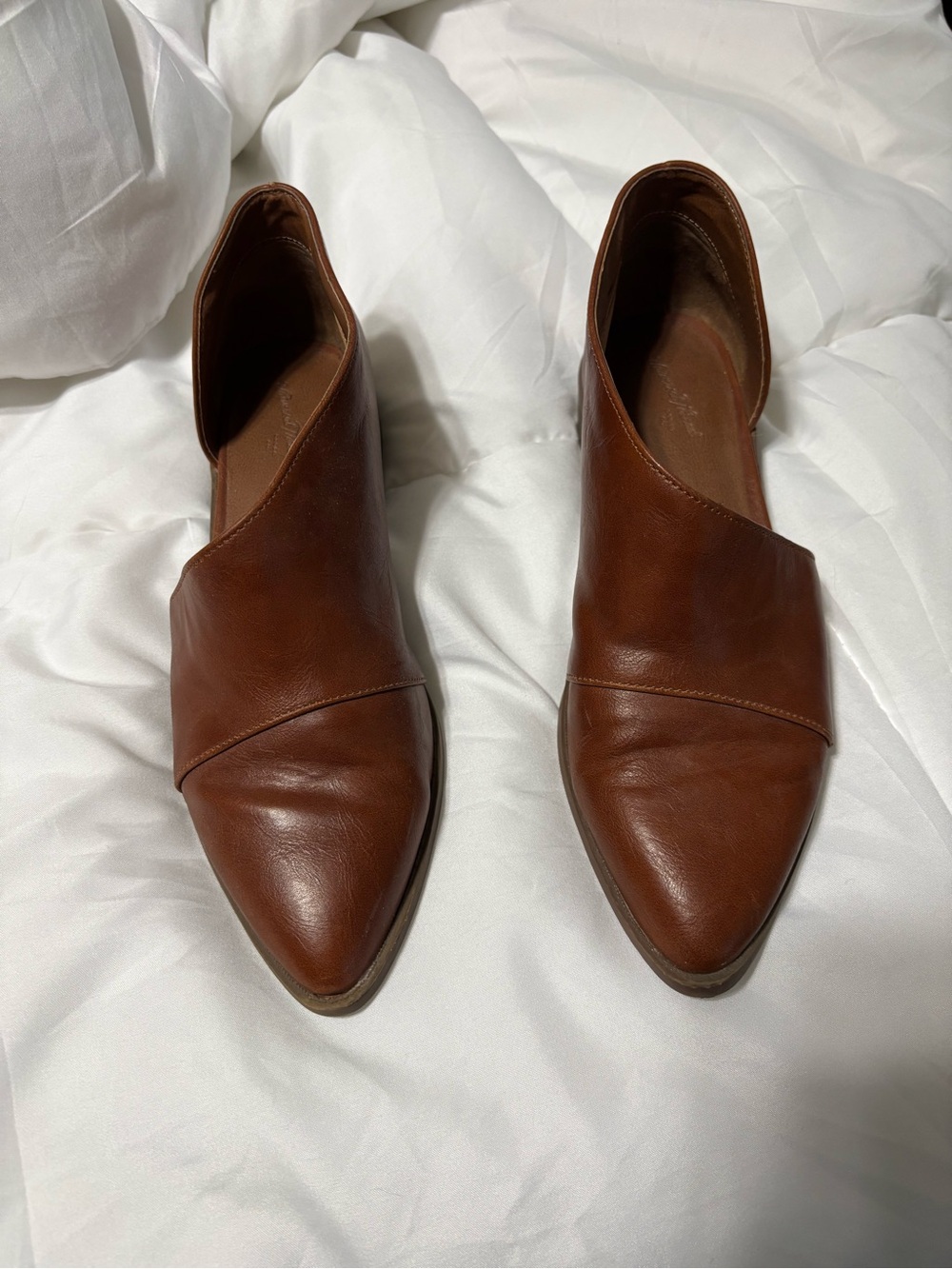 Target Women's Cognac Pointed-Toe Slip-On Flats